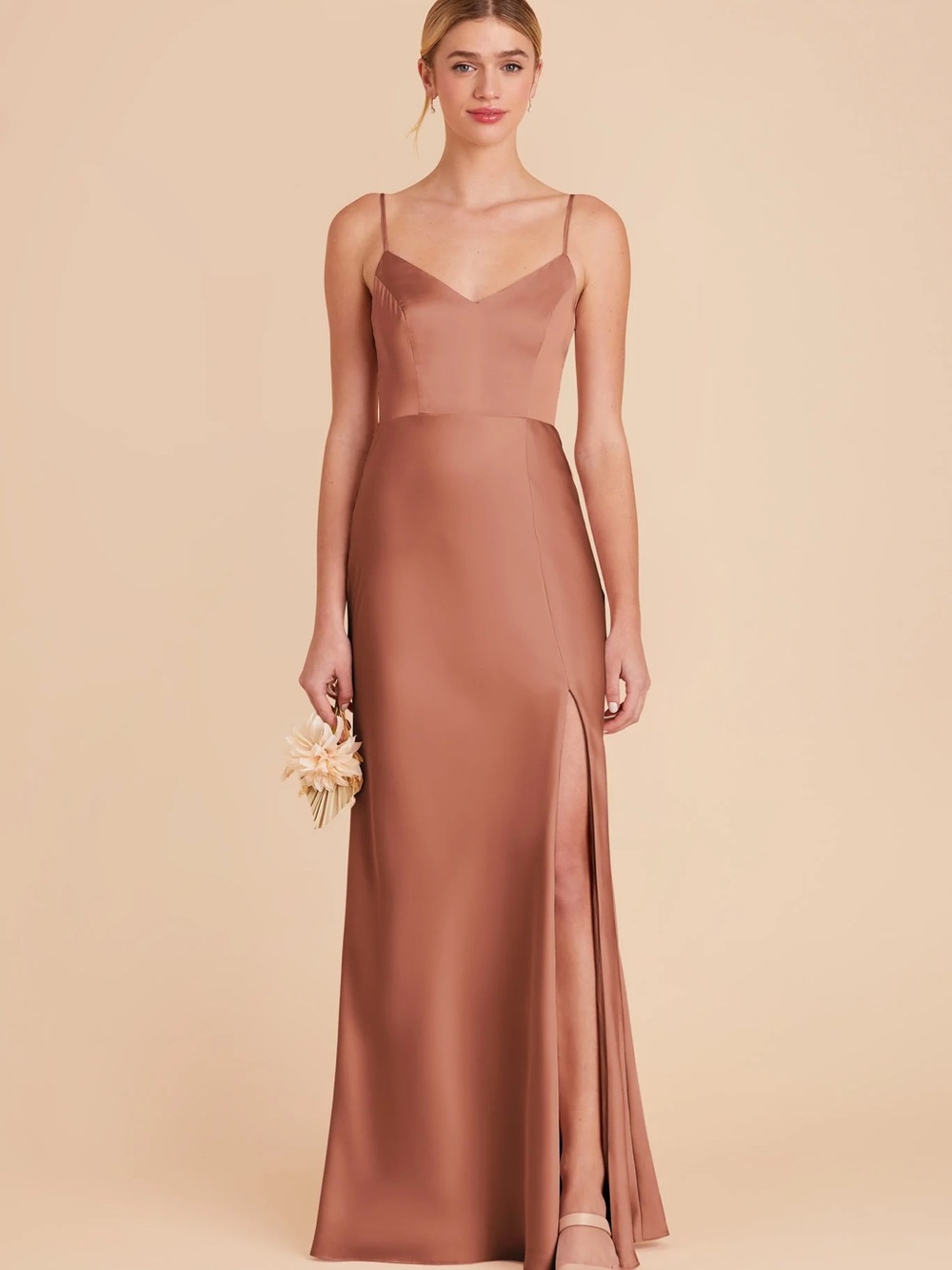 Birdy Grey Jay dress - Desert rose matte satin - size small